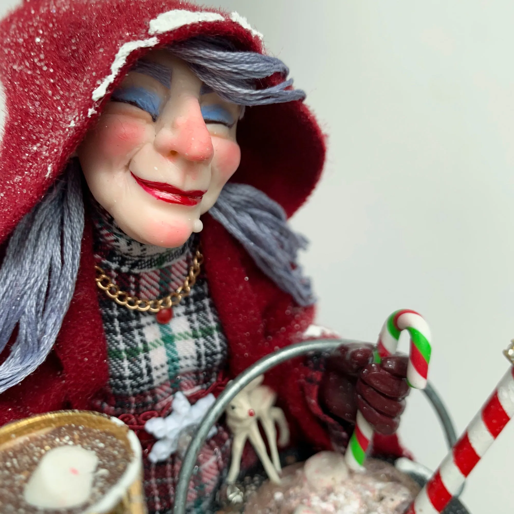 La Befana - Italian Santa - Good Christmas Witch delivers gifts to children - Christmas Kitchen Witch - Handmade limited edition Ken Fedoruk