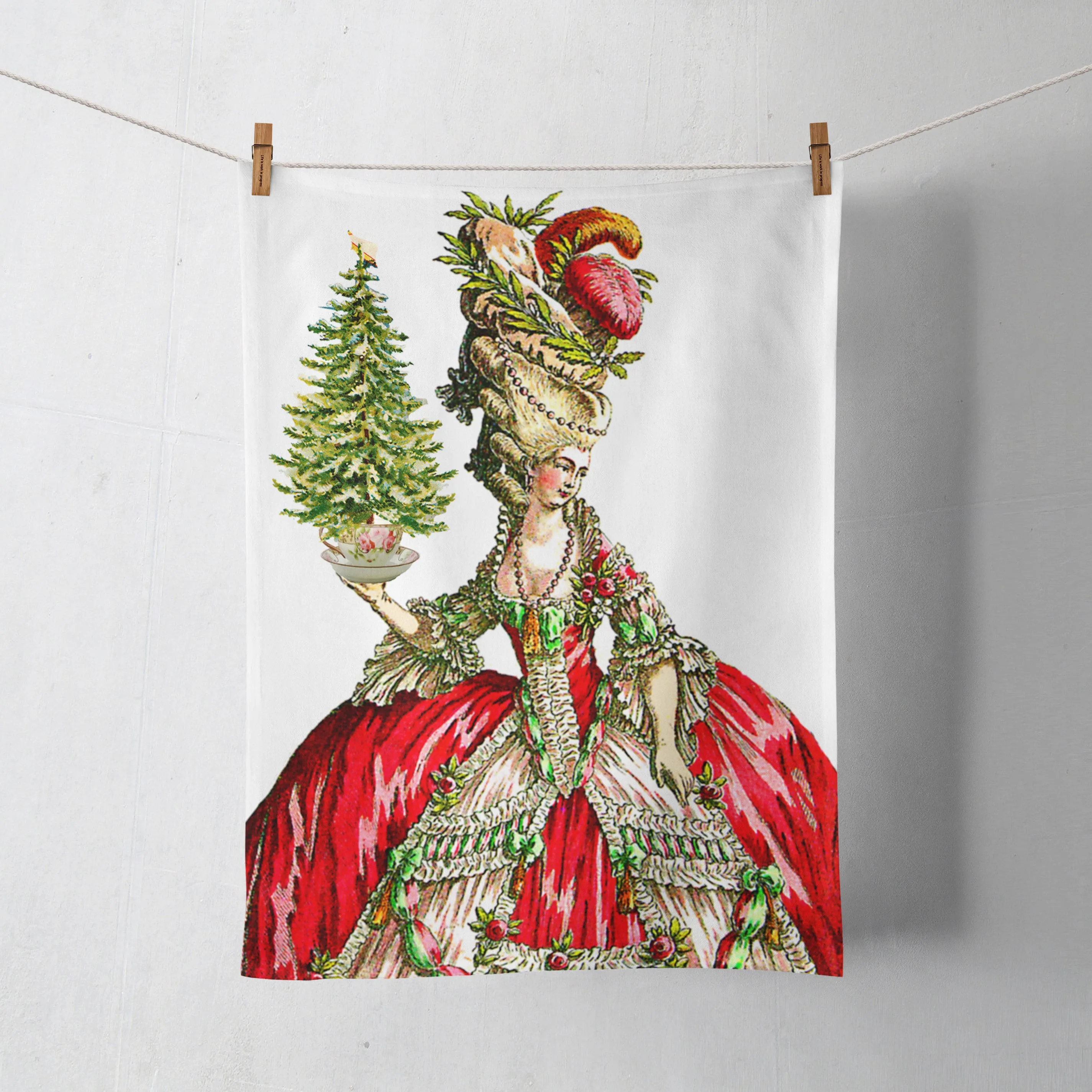 Limited Edition Marie Antoinette Holiday Tea Towel