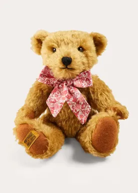 Limited Edition Merrythought & Pepa Teddy Bear With Emilia Floral Bow in Pink (S-L)