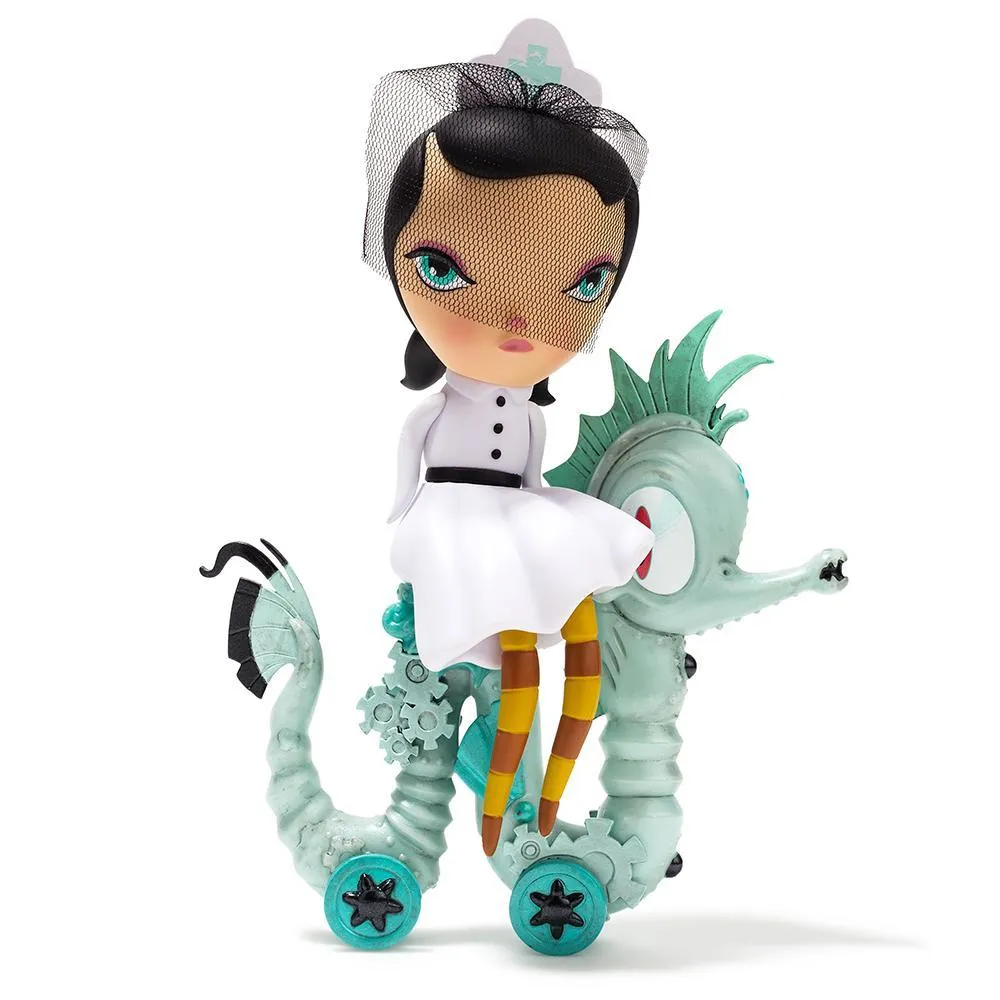 Lucy Curious Dark Harbor 7" Art Figure by Kathie Olivas - KR.com Exclusive White (Limited Edition of 200)
