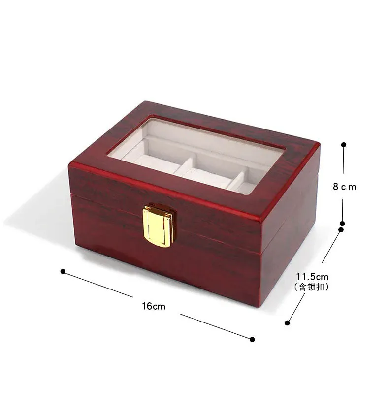 Luxury High Quality Piano Painted Wood Watch Case Box Organizer