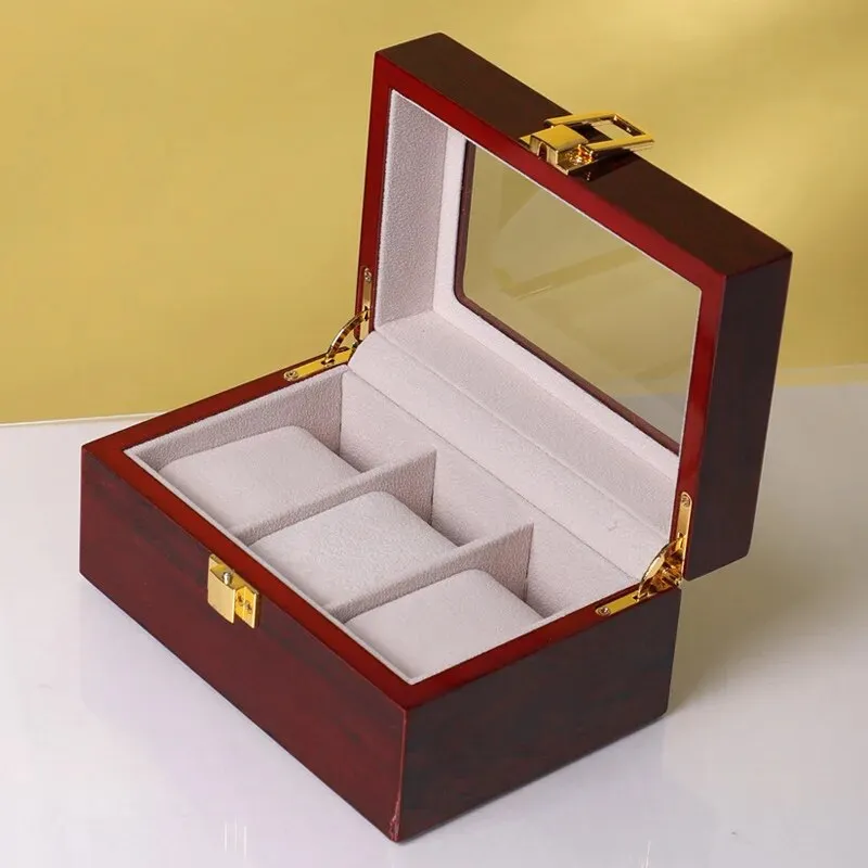 Luxury High Quality Piano Painted Wood Watch Case Box Organizer