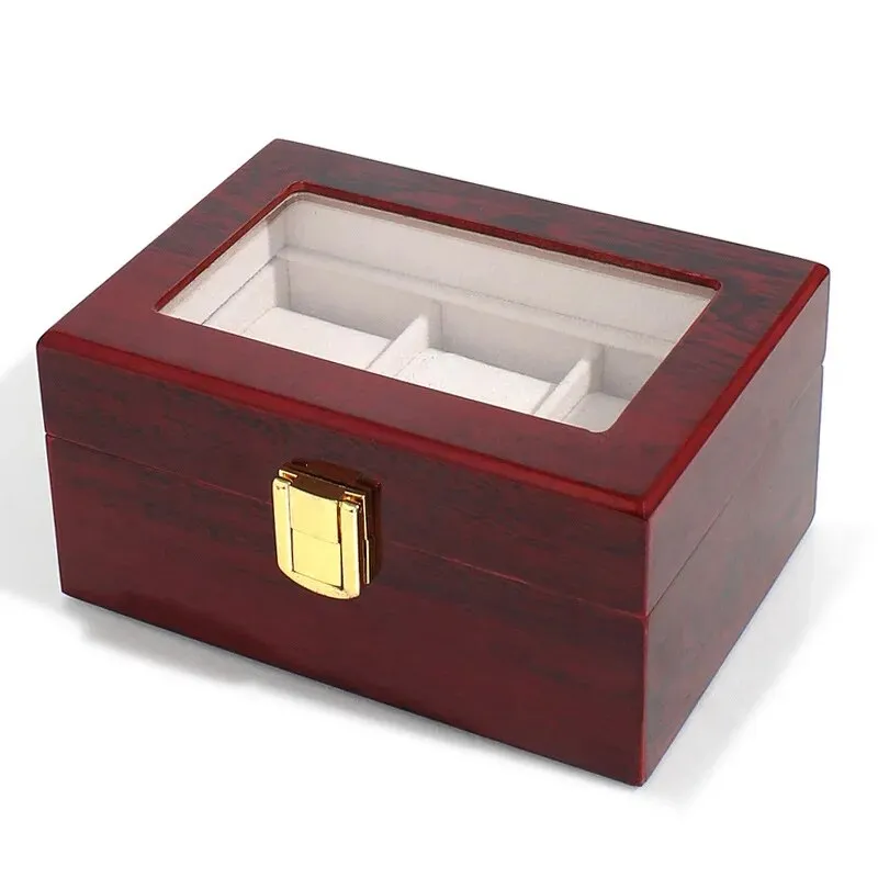 Luxury High Quality Piano Painted Wood Watch Case Box Organizer