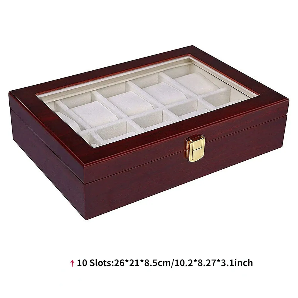 Luxury Wood Watch Storage Orgonizers Boxes for 2/3/5/6/10/12 Slots