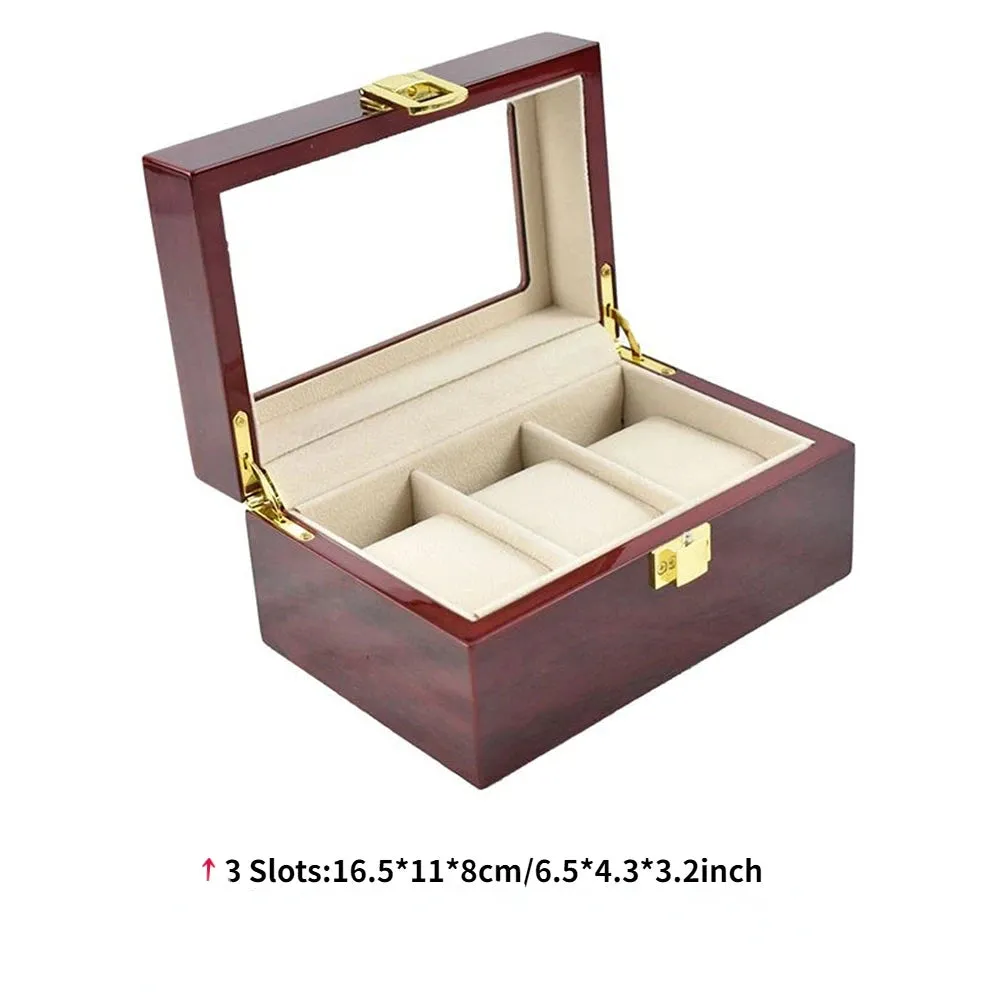 Luxury Wood Watch Storage Orgonizers Boxes for 2/3/5/6/10/12 Slots