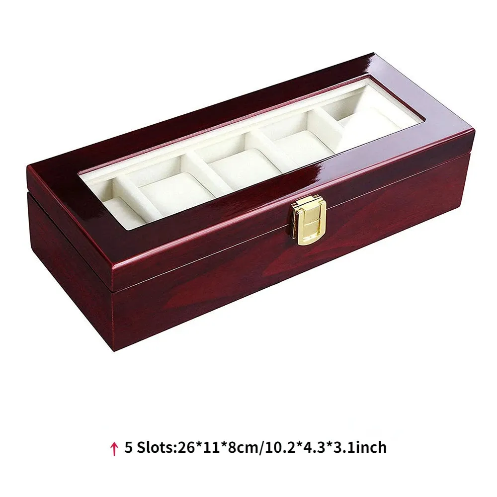 Luxury Wood Watch Storage Orgonizers Boxes for 2/3/5/6/10/12 Slots