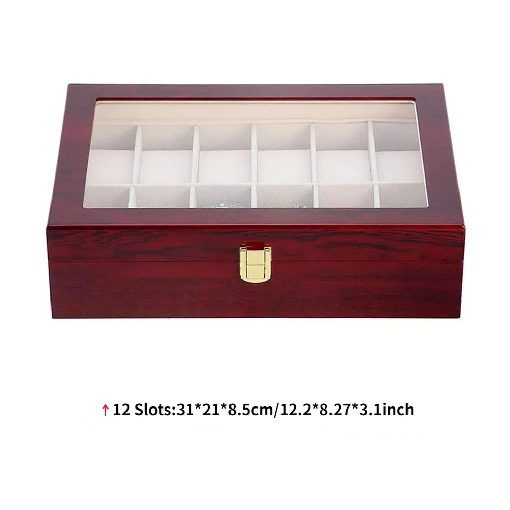 Luxury Wood Watch Storage Orgonizers Boxes for 2/3/5/6/10/12 Slots