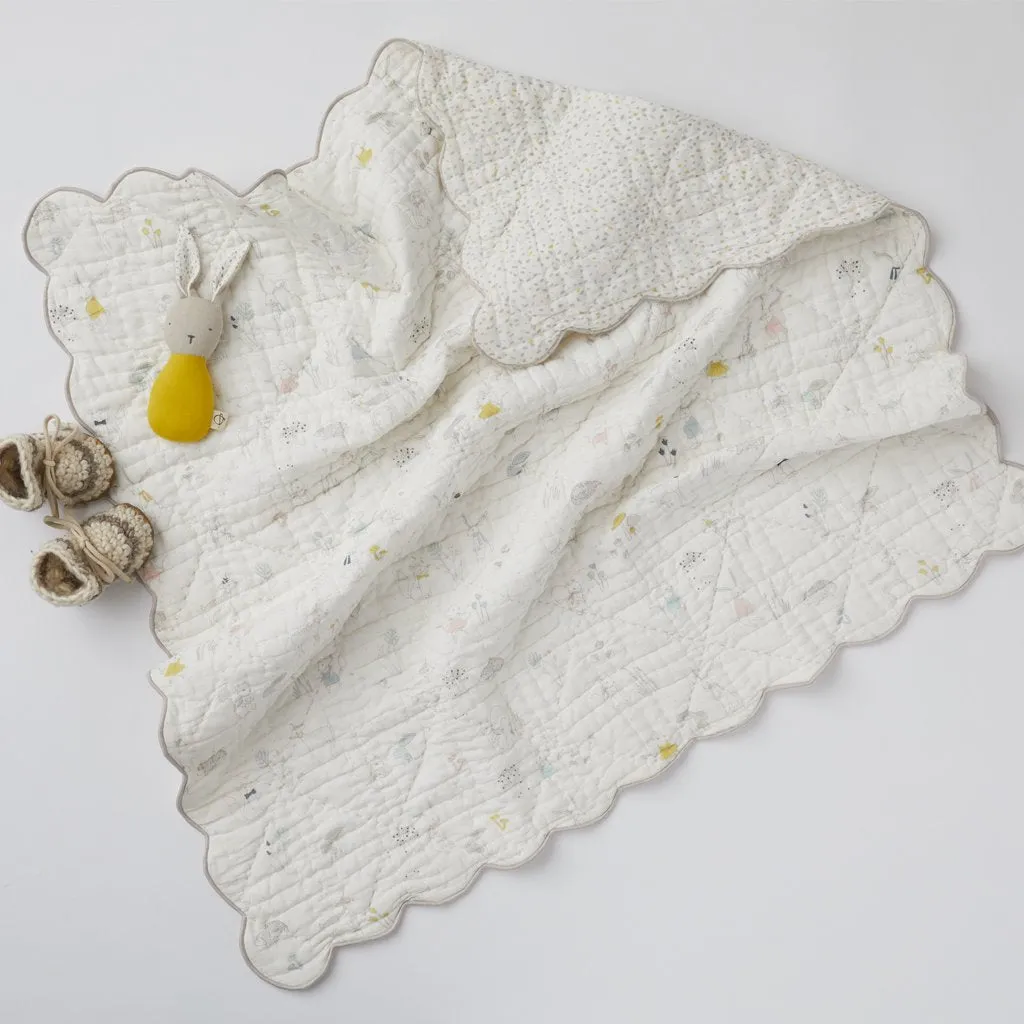 Magical Forest Scalloped Blanket by Pehr