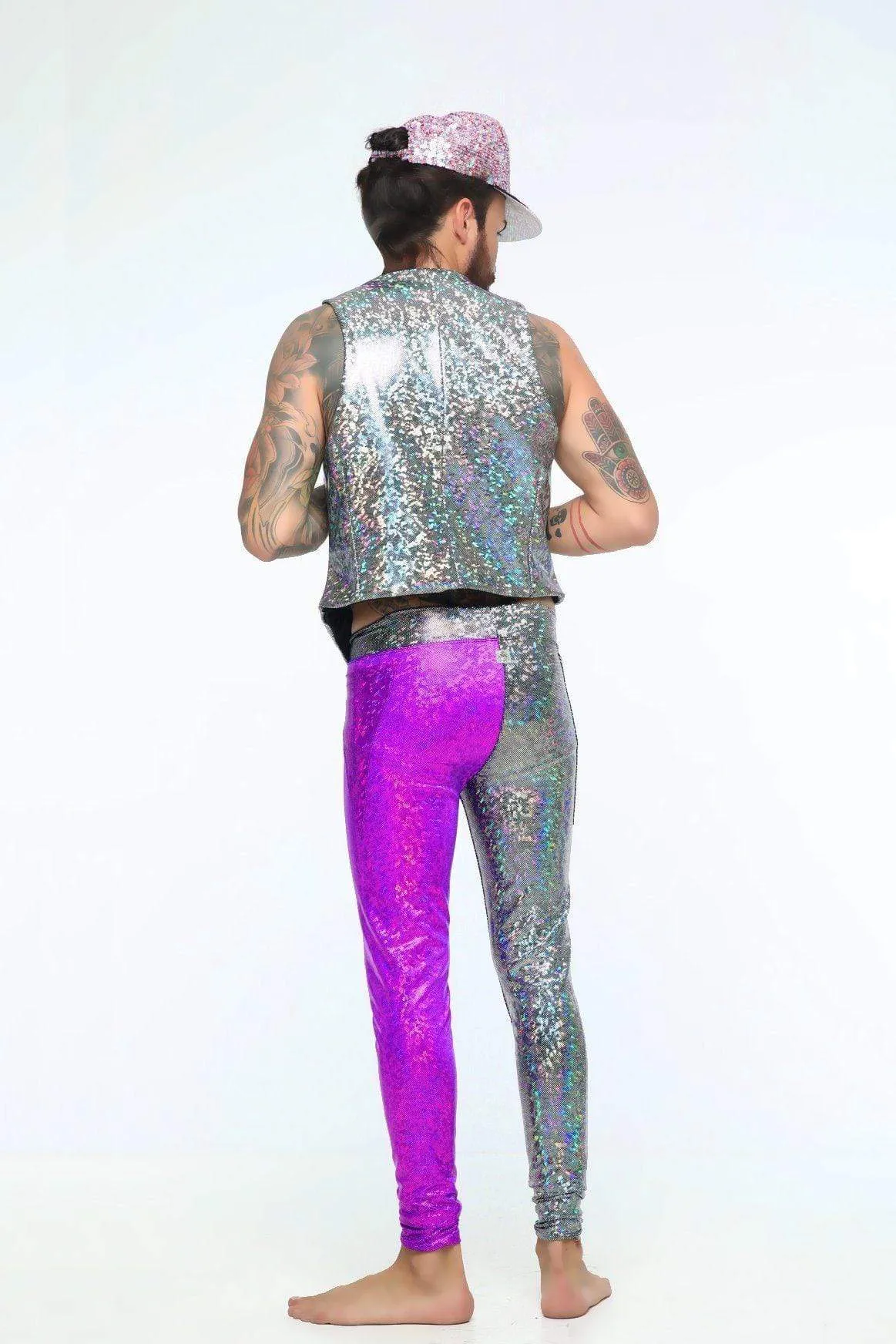 Mens Holographic Double-Trouble Meggings | 13 Colors