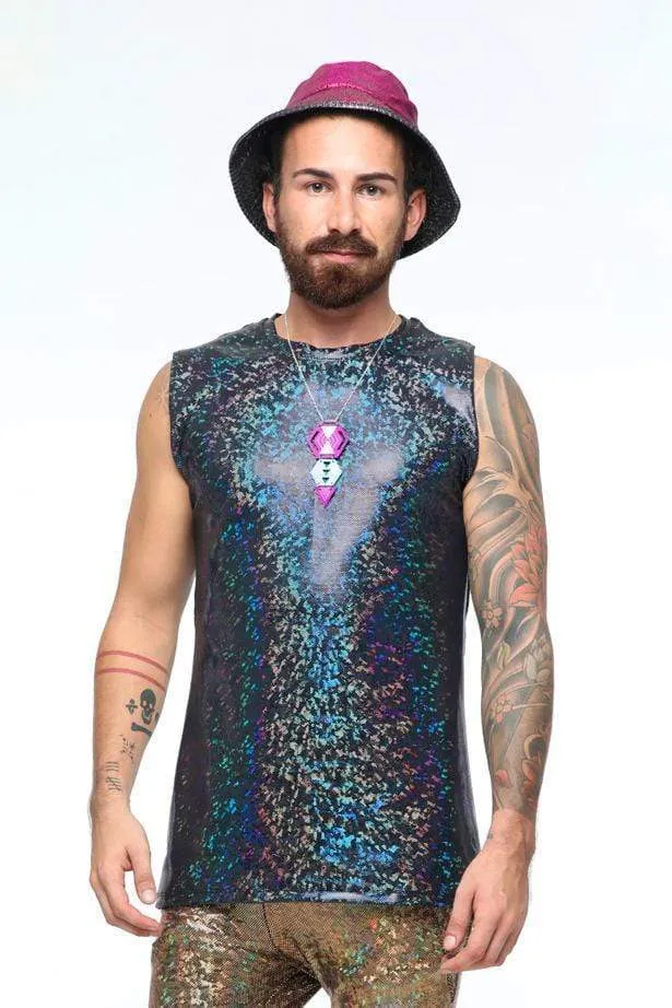 Mens Holographic Sleeveless Tee | 13 Colors