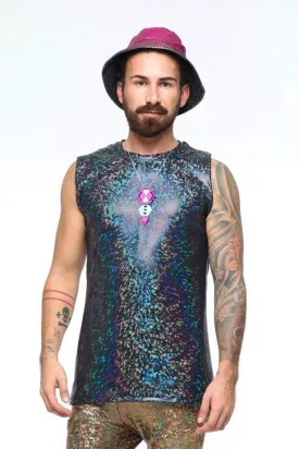 Mens Holographic Sleeveless Tee | 13 Colors