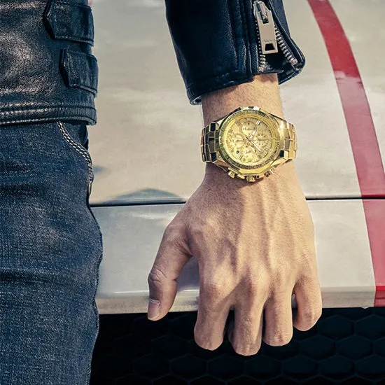 Mens Watches Top Brand Luxury Multi-function Chronograph Quartz Watch