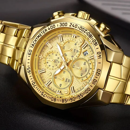 Mens Watches Top Brand Luxury Multi-function Chronograph Quartz Watch