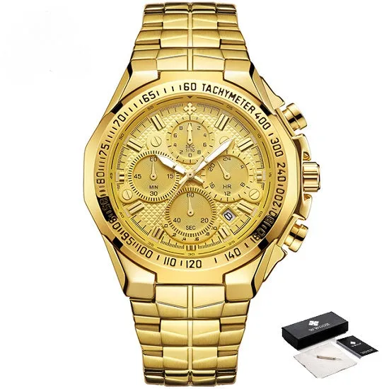 Mens Watches Top Brand Luxury Multi-function Chronograph Quartz Watch