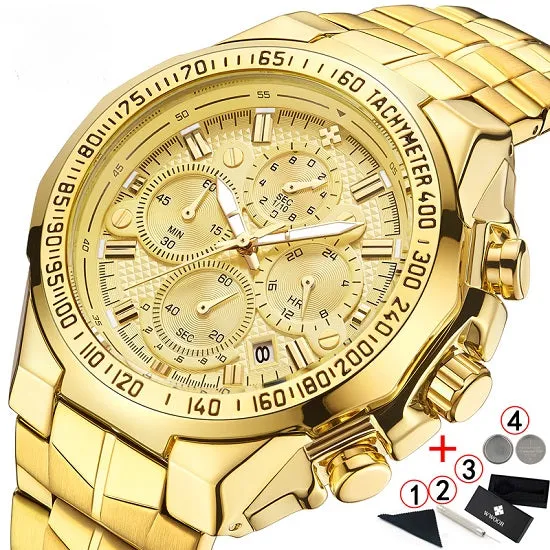 Mens Watches Top Brand Luxury Multi-function Chronograph Quartz Watch