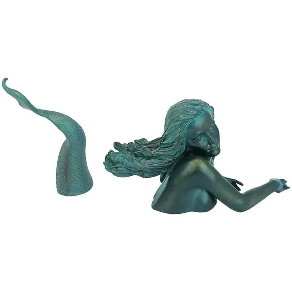 Mermaid Poolside Garden Sculpture By Artist Candice Pennington
