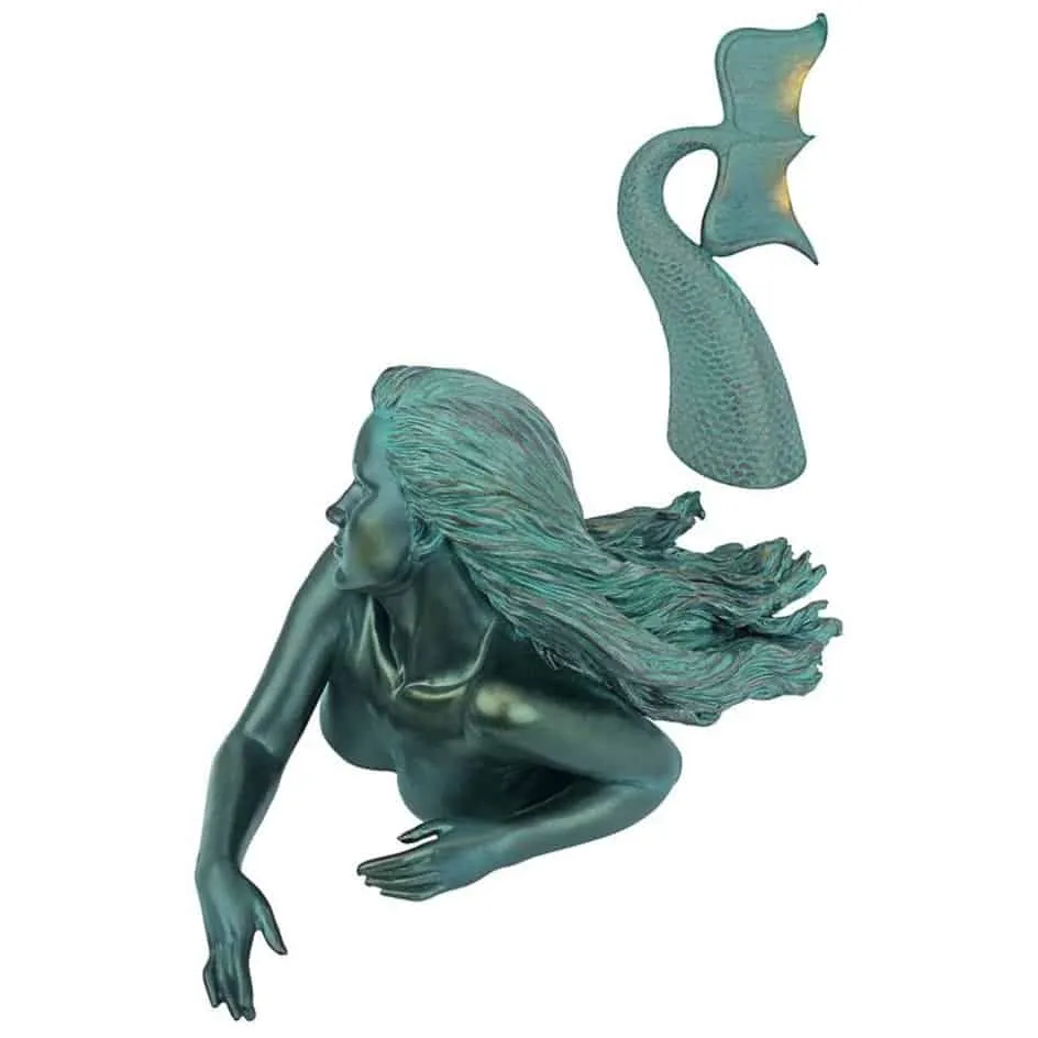 Mermaid Poolside Garden Sculpture By Artist Candice Pennington