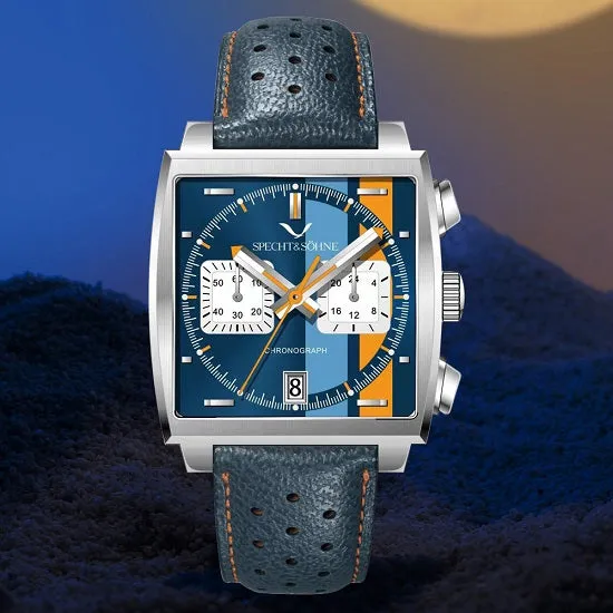 Monaco Gulf Style Quartz Chronograph Waterproof with Calendar Sports Watch for Man