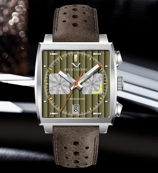 Monaco Gulf Style Quartz Chronograph Waterproof with Calendar Sports Watch for Man