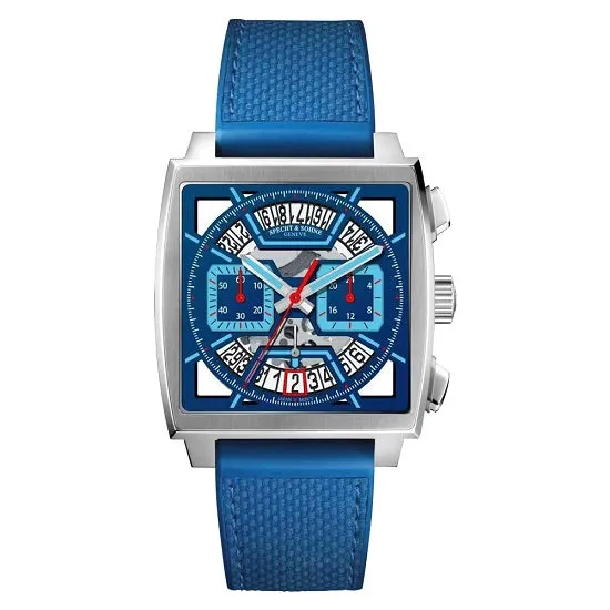 Monaco Gulf Style Quartz Chronograph Waterproof with Calendar Sports Watch for Man