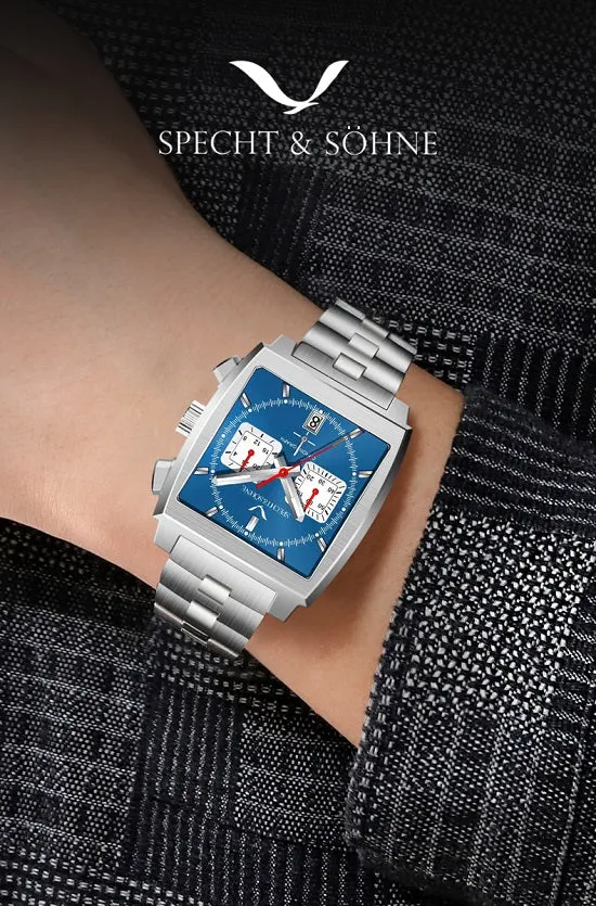 Monaco Gulf Style Quartz Chronograph Waterproof with Calendar Sports Watch for Man
