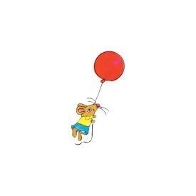 Mouse Balloon Tattoo - Set of 2