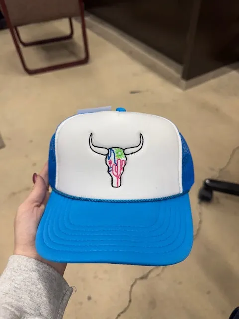 Neon Skull Trucker Caps