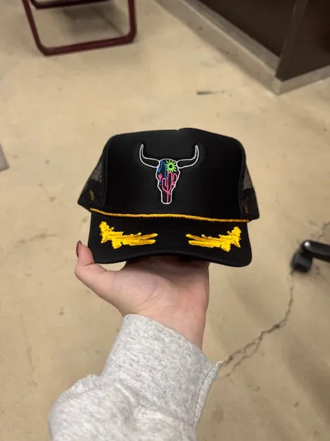 Neon Skull Trucker Caps