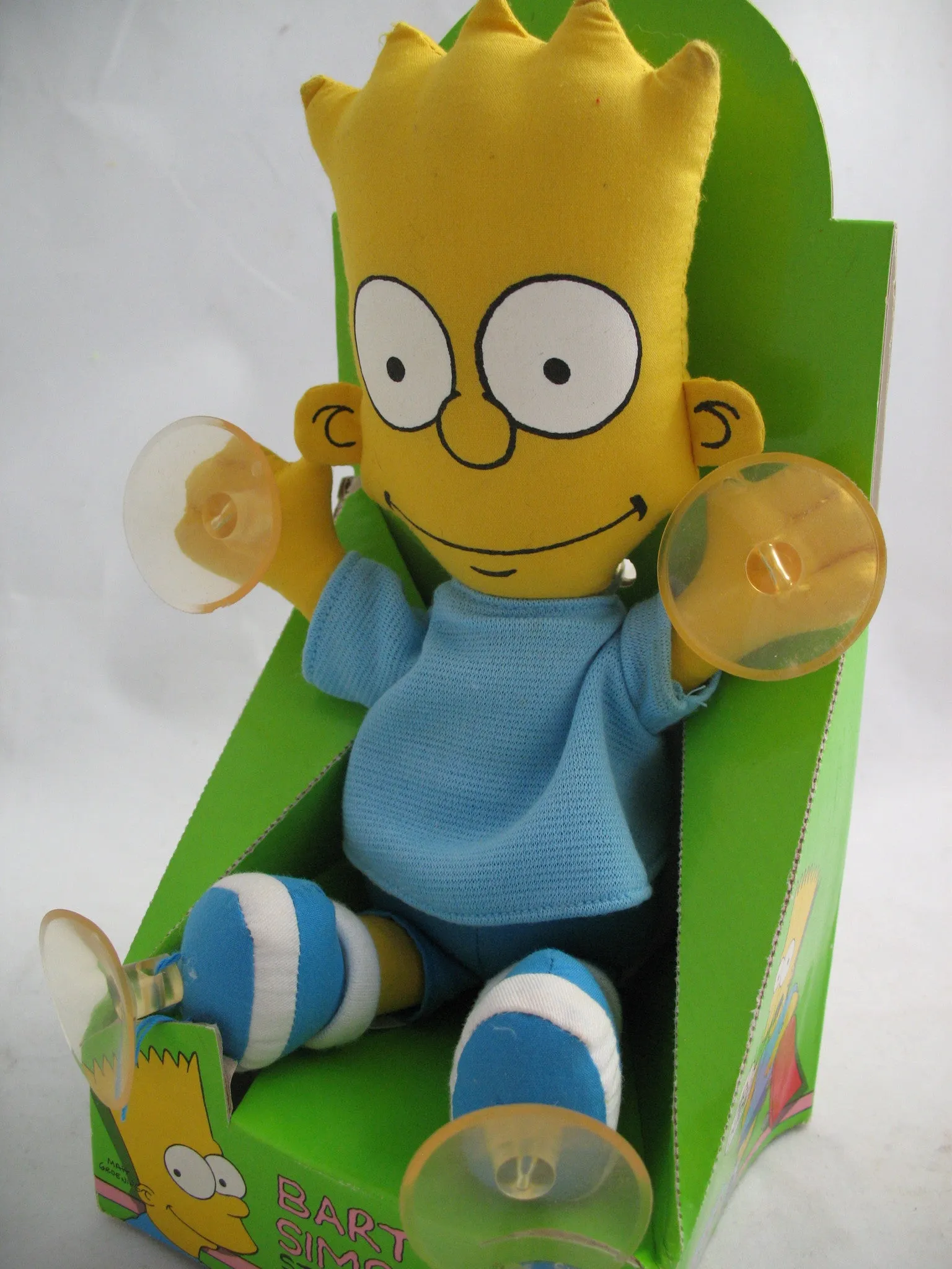 NEW 1990 BART SIMPSON SIMPSONS Auto Car Vehicle WINDOW HANGING CLING-ON Suction Cup PLUSH TOY Display