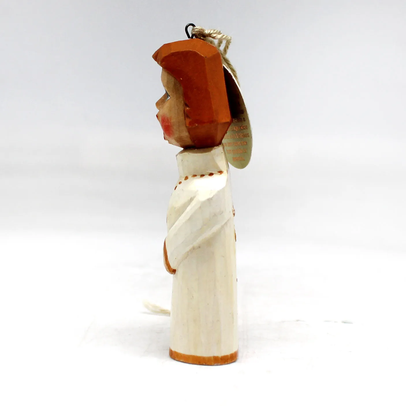 One-of-a-Kind - Priest WOODCARVED Ornament 3x1x0.5 by G.DeBrekht - Unique Handcrafted and Hand-Painted Collectible