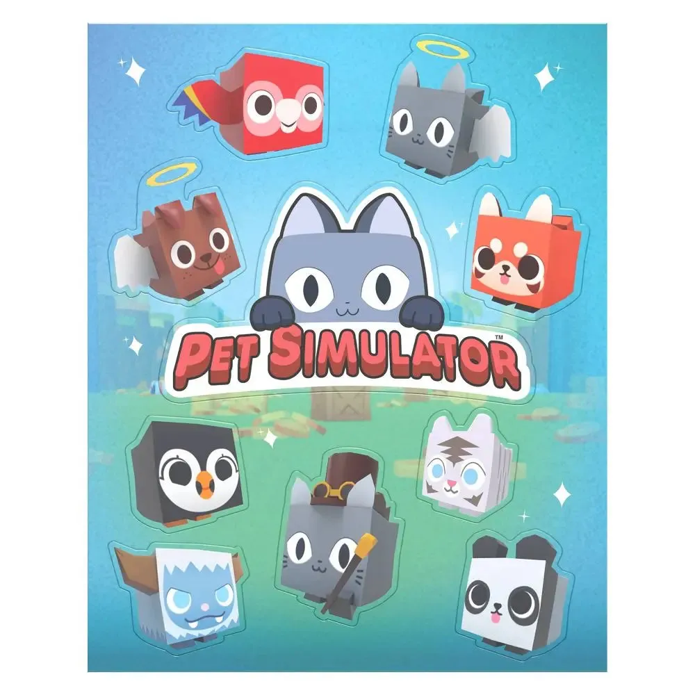Open Box - Pet Simulator X Mystery Chest Ultimate Bundle 13pc Plush Toys DLC Codes Stickers