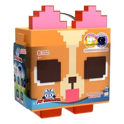 Open Box - Pet Simulator X Pixel Corgi Bundle Action Figure Playset 8 Pieces 2 DLC Codes