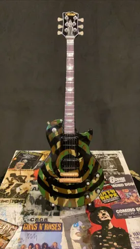 Ozzy Osbourne Zakk Wylde Camo Les Paul Miniature Guitar