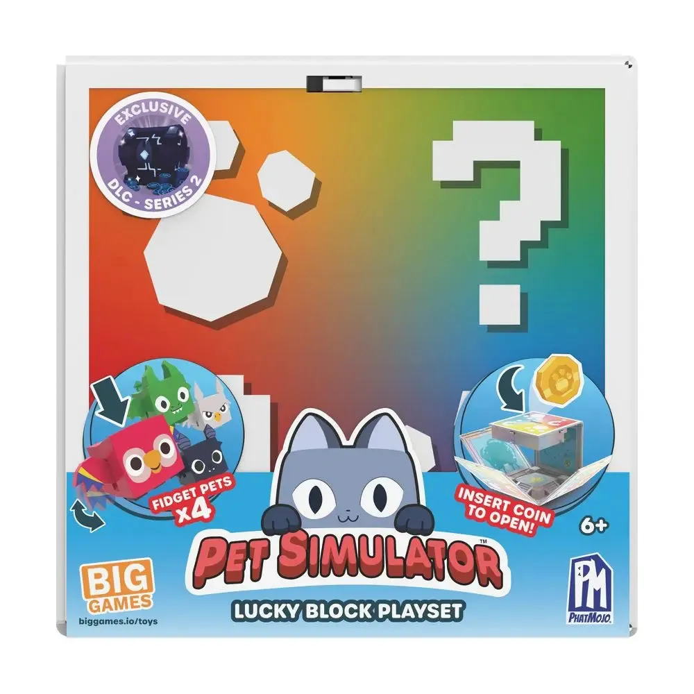 Pet Simulator X Lucky Block Playset 6 Pieces 4 Exclusive Pets Coin DLC Code