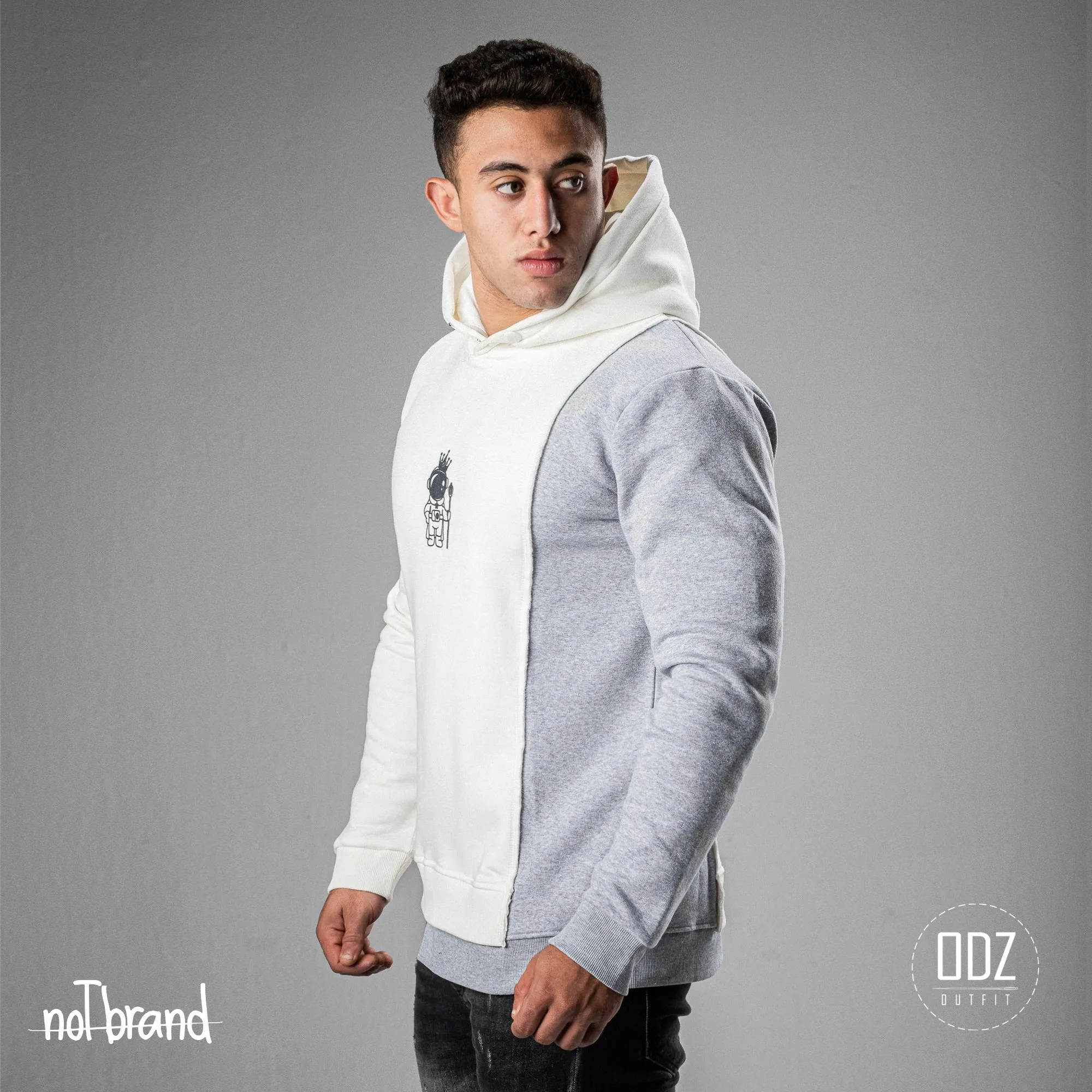 PRINTED 2 TONE HOODIE
