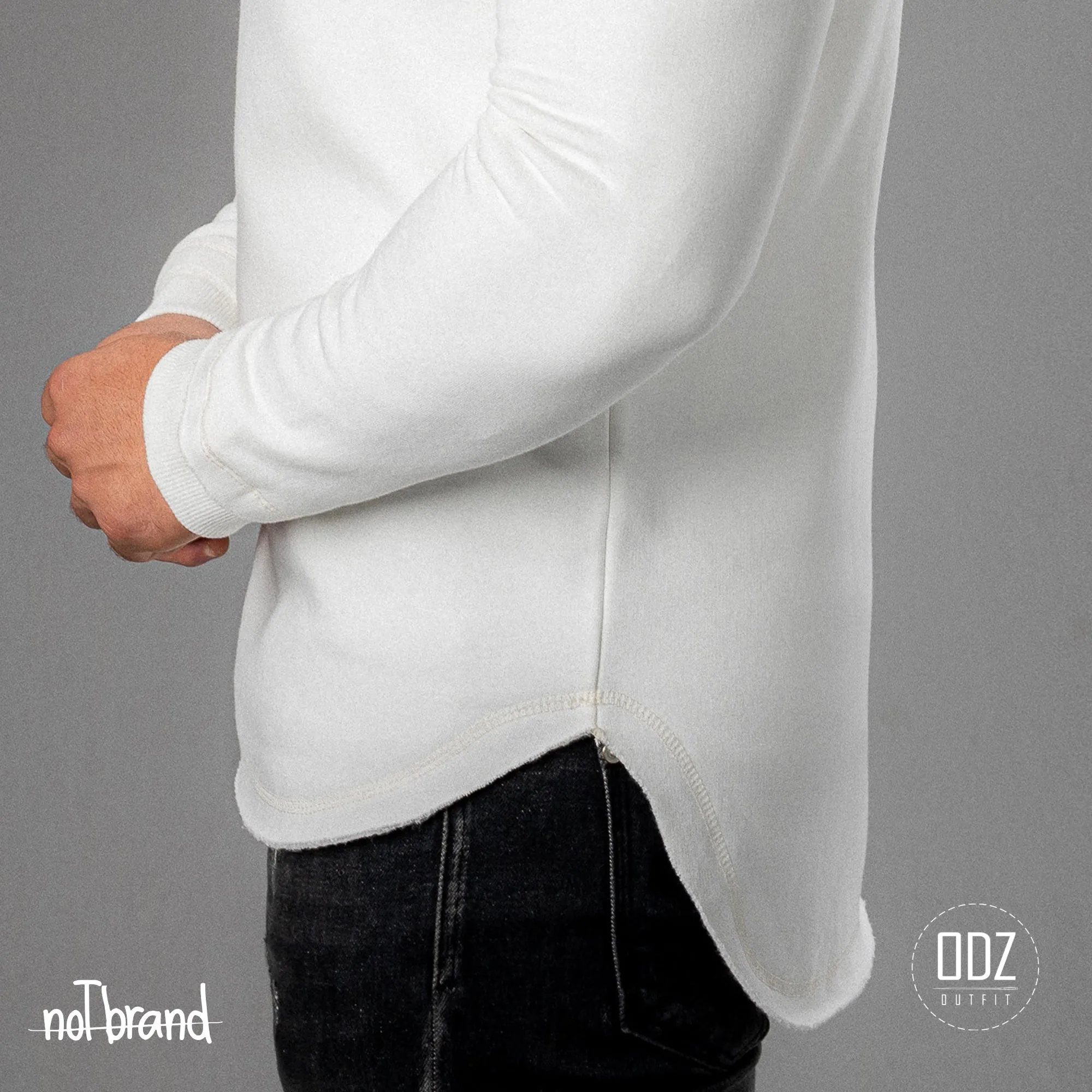 PRINTED RAW EDGES SWEATER