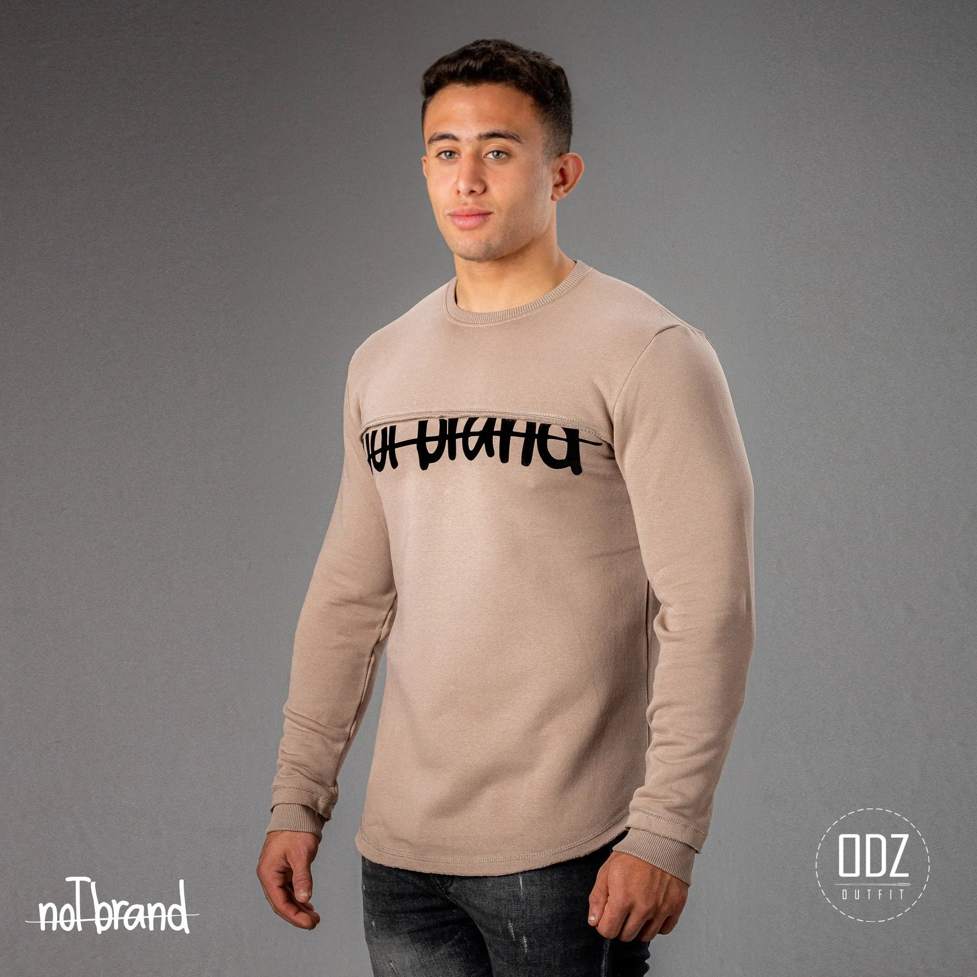 PRINTED RAW EDGES SWEATER