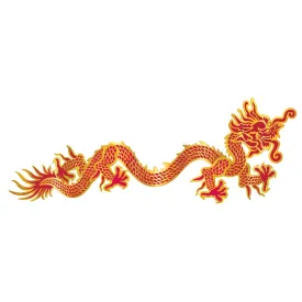 Red and Gold-Jointed Dragon Party Decoration