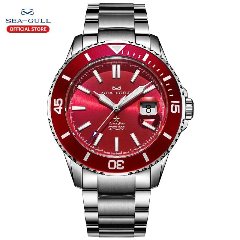 Sea- Gull Original Official World Famous  Man's Luxury Ocean Star Luminous  Wristwatch Sport 20Bar Diving Waterproof Automatic Movement