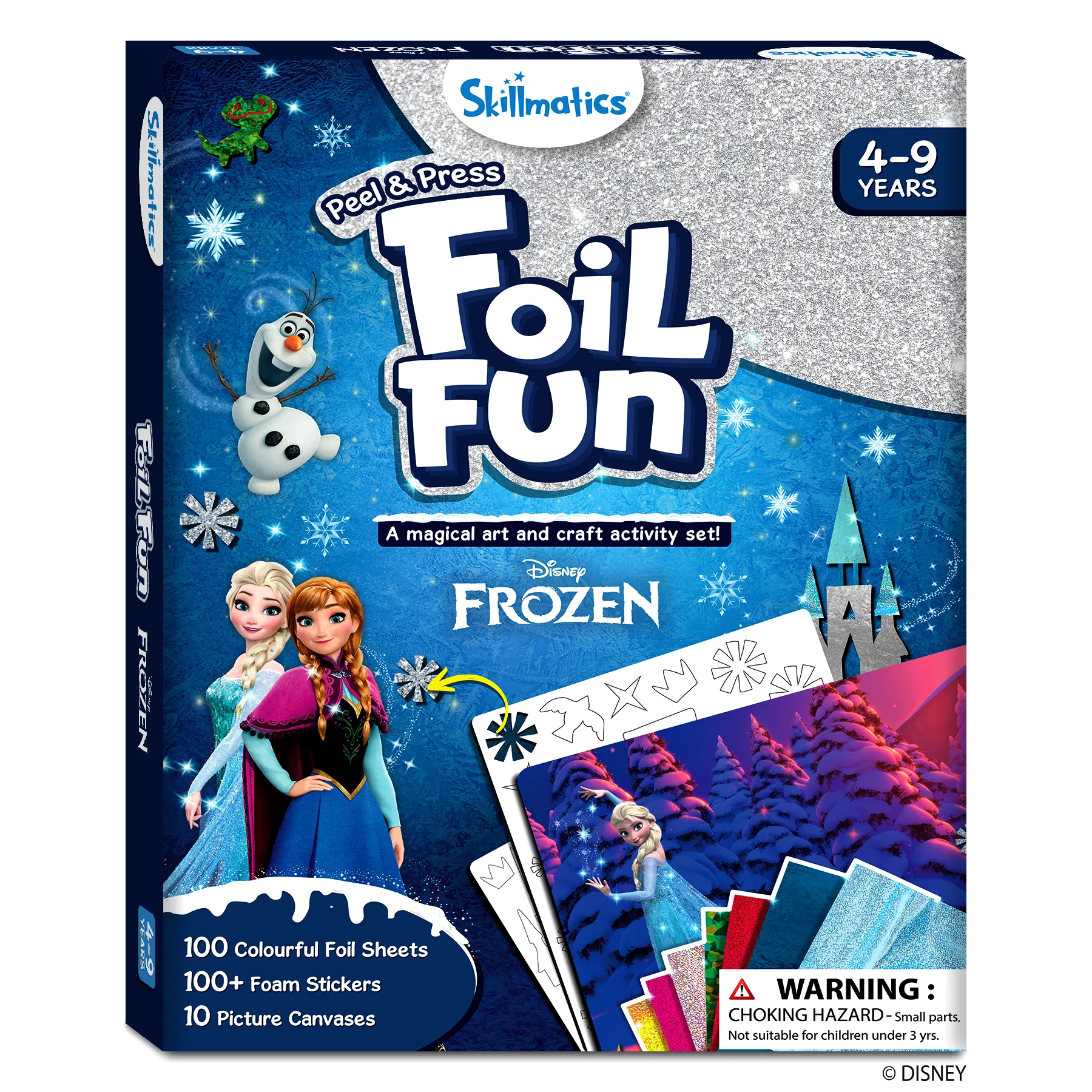 Skillmatics Art & Craft Activity - Foil Fun Disney Frozen, No Mess Art for Kids, Craft Kits, DIY Creative Activity, Gifts for Girls & Boys Ages 4, 5, 6, 7, 8, 9