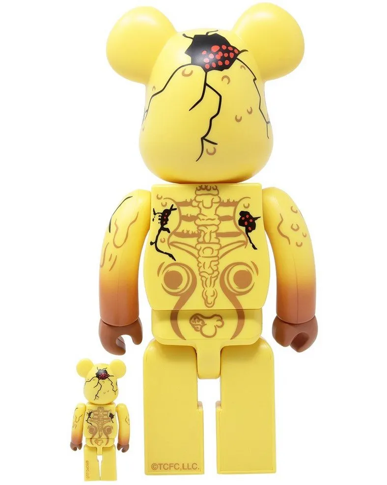 Skull Face 100% & 400% Be@rbrick Art Toy by Madballs x Medicom