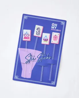 Soiree Mahjong Acrylic Cocktail Stir Sticks