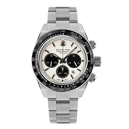 Tactical Frog Divers Paradise 200 Meters Waterproof Chronograph Solar Quartz Seiko VS75B Movement Sapphire Luminous Sport Wrist Watch For Man