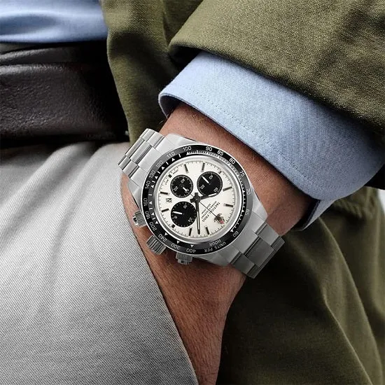 Tactical Frog Divers Paradise 200 Meters Waterproof Chronograph Solar Quartz Seiko VS75B Movement Sapphire Luminous Sport Wrist Watch For Man