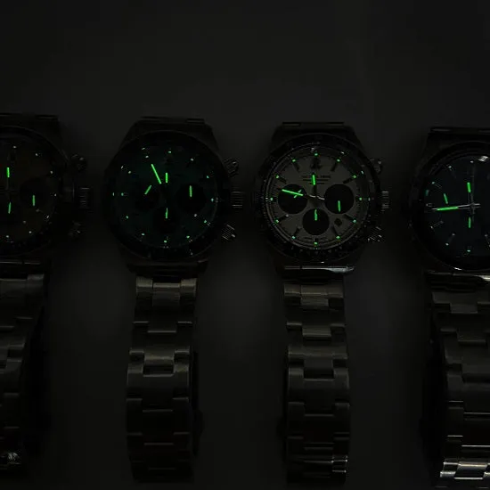 Tactical Frog Divers Paradise 200 Meters Waterproof Chronograph Solar Quartz Seiko VS75B Movement Sapphire Luminous Sport Wrist Watch For Man