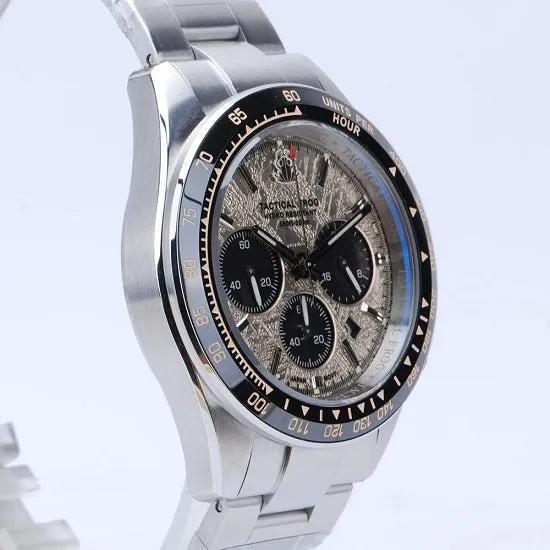 Tactical Frog Divers Paradise 200 Meters Waterproof Chronograph Solar Quartz Seiko VS75B Movement Sapphire Luminous Sport Wrist Watch For Man