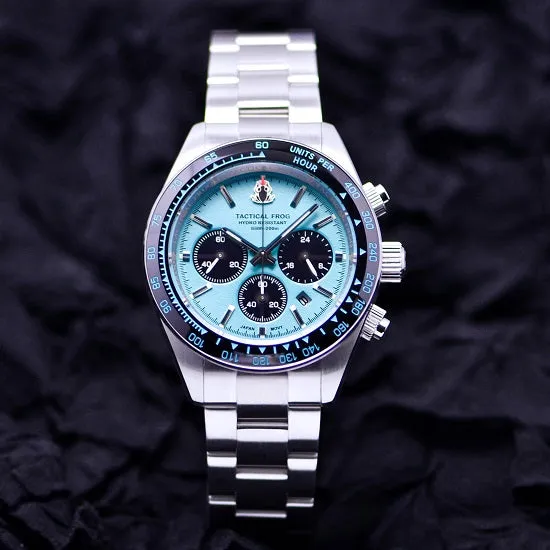 Tactical Frog Divers Paradise 200 Meters Waterproof Chronograph Solar Quartz Seiko VS75B Movement Sapphire Luminous Sport Wrist Watch For Man