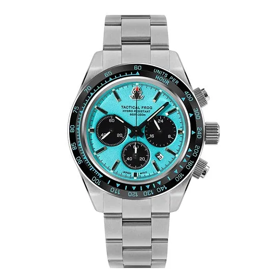 Tactical Frog Divers Paradise 200 Meters Waterproof Chronograph Solar Quartz Seiko VS75B Movement Sapphire Luminous Sport Wrist Watch For Man