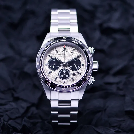 Tactical Frog Divers Paradise 200 Meters Waterproof Chronograph Solar Quartz Seiko VS75B Movement Sapphire Luminous Sport Wrist Watch For Man