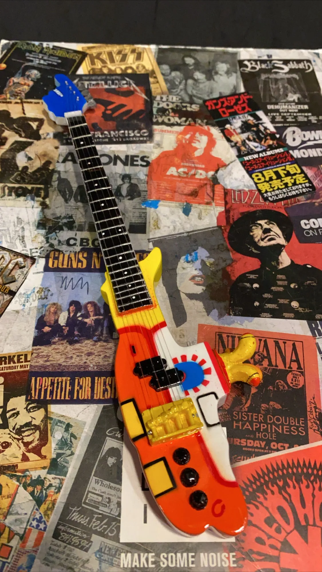 The Beatles Yellow Submarine Miniature Guitar